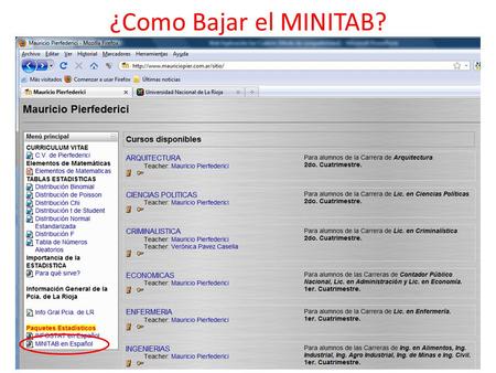 ¿Como Bajar el MINITAB?.