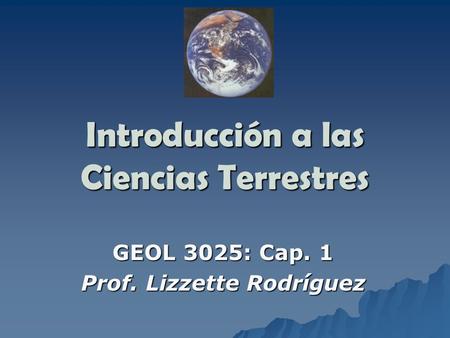 Introducción a las Ciencias Terrestres