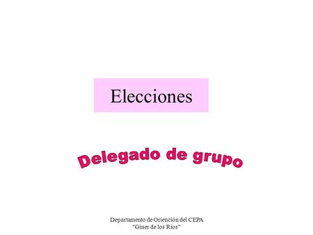 Departamento de Oriención del CEPA Giner de los Ríos