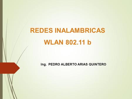 REDES INALAMBRICAS WLAN b