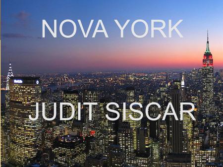 NOVA YORK JUDIT SISCAR.