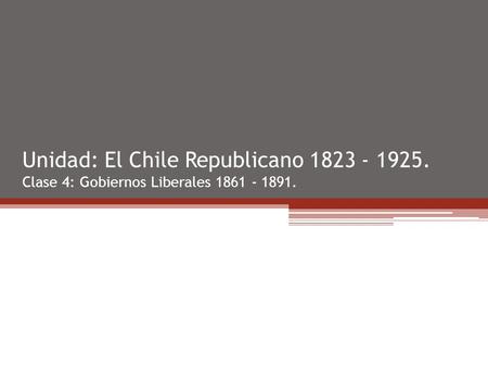 Unidad: El Chile Republicano