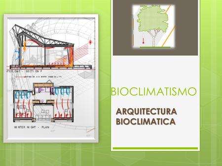 BIOCLIMATISMO ARQUITECTURA BIOCLIMATICA.