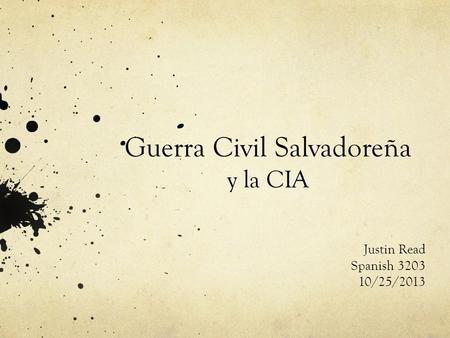 Guerra Civil Salvadoreña y la CIA