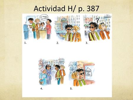 Actividad H/ p. 387. Lo interesante, lo bueno … Lo interesante = La cosa interesante Lo bueno = La cosa buena Lo impresionante = La cosa impresionante.