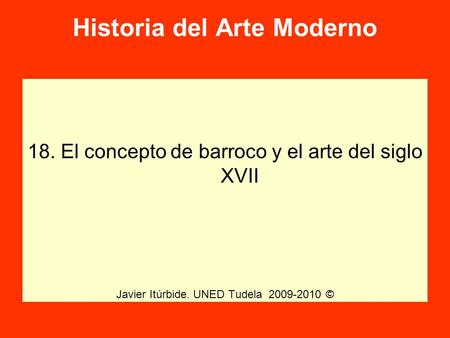 Historia del Arte Moderno