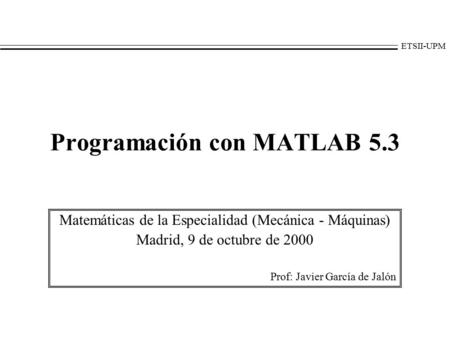 Programación con MATLAB 5.3