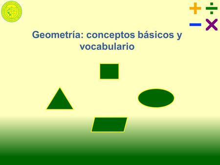 Geometría: conceptos básicos y vocabulario