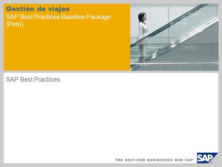 Gestión de viajes SAP Best Practices Baseline Package (Perú)