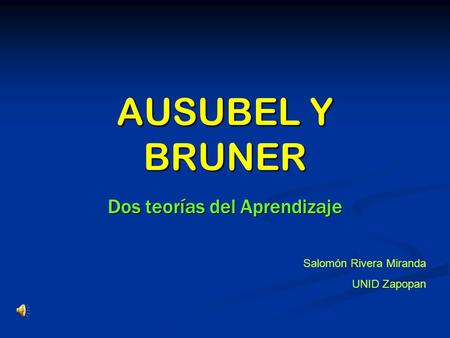 Dos teorías del Aprendizaje