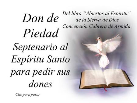 Don de Piedad Septenario al Espíritu Santo para pedir sus dones