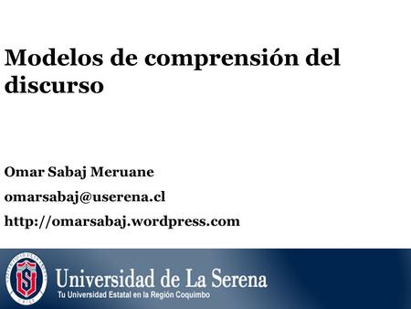 Modelos de comprensión del discurso