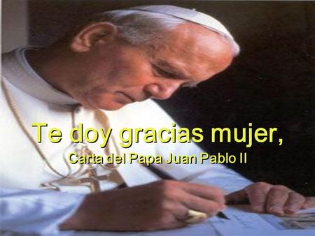Carta del Papa Juan Pablo II