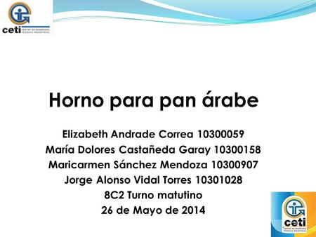 Horno para pan árabe Elizabeth Andrade Correa