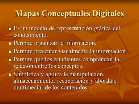 Mapas Conceptuales Digitales