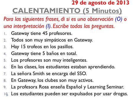 CALENTAMIENTO (5 Minutos)