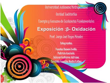 Exposición :β- Oxidación