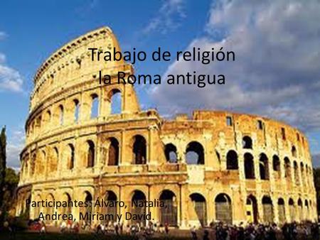 Trabajo de religión la Roma antigua