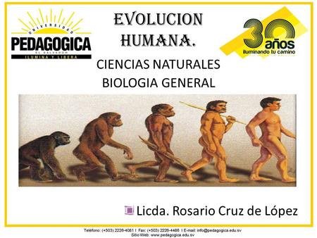 EVOLUCION HUMANA. CIENCIAS NATURALES BIOLOGIA GENERAL