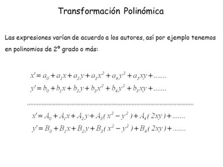 Transformación Polinómica