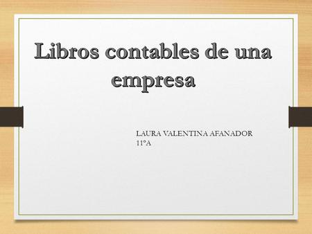 Libros contables de una empresa