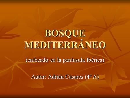 (enfocado en la península Ibérica) Autor: Adrián Casares (4º A)