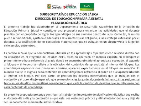 SUBSECRETARÍA DE EDUCACIÓN BÁSICA