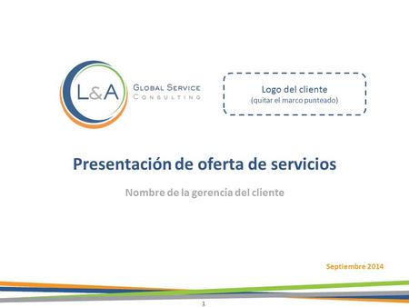 Presentación de oferta de servicios