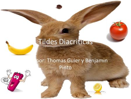 Tildes Diacriticas Echo por: Thomas Guier y Benjamin Pinto.
