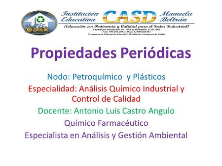 Propiedades Periódicas