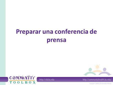 Preparar una conferencia de prensa