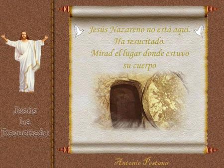 Jesús Nazareno no está aquí. Ha resucitado. Mirad el lugar donde estuvo su cuerpo.