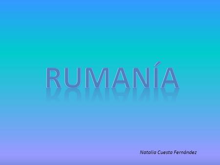 Rumanía Natalia Cuesta Fernández.