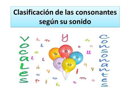 Clasificación de las consonantes según su sonido