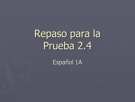 Repaso para la Prueba 2.4 Español 1A. Write the letter of the correct answer based on the times given: 1. Tengo la clase de arte a las siete y cincuenta.