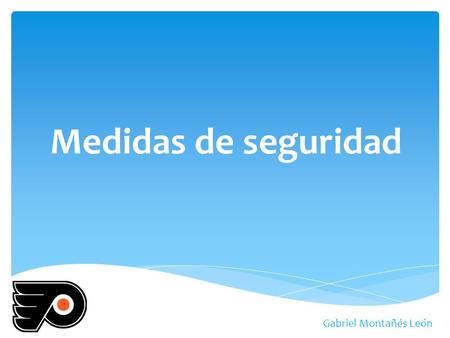 Medidas de seguridad Gabriel Montañés León.