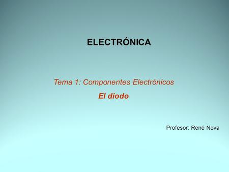 Tema 1: Componentes Electrónicos