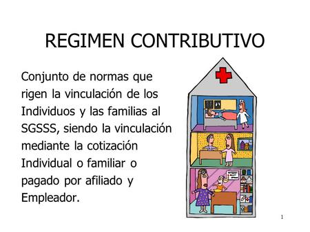 REGIMEN CONTRIBUTIVO Conjunto de normas que