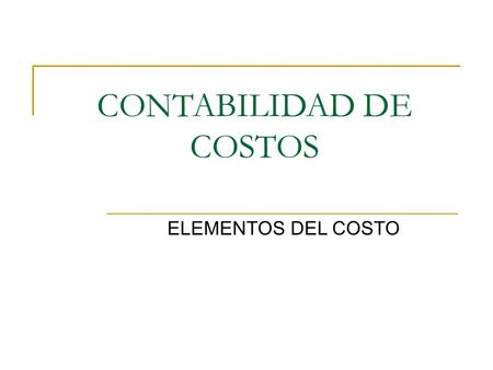 CONTABILIDAD DE COSTOS
