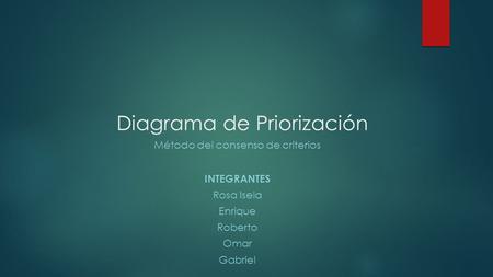 Diagrama de Priorización