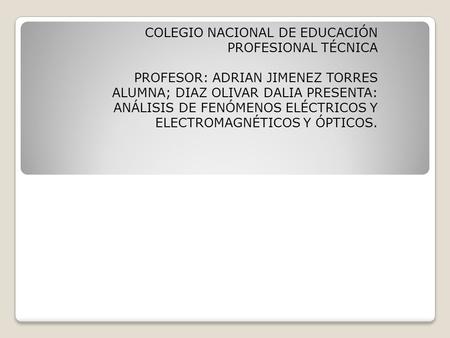 COLEGIO NACIONAL DE EDUCACIÓN PROFESIONAL TÉCNICA
