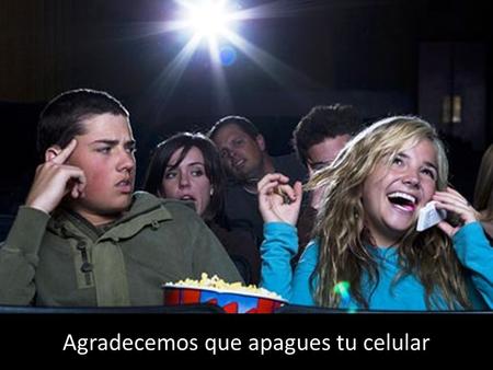 Agradecemos que apagues tu celular. En las Sandalias del Pescador.