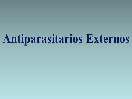 Antiparasitarios Externos
