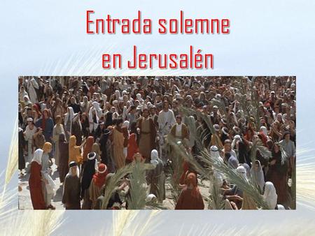 Entrada solemne en Jerusalén.