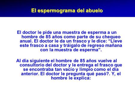 El espermograma del abuelo
