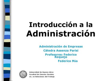Introducción a la Administración