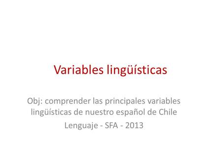 Variables lingüísticas