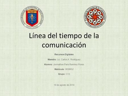 Línea del tiempo de la comunicación