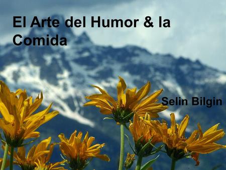 El Arte del Humor & la Comida Selin Bilgin. El mundo pasa más rápido en nuestra sociedad…. -Gratificación instantáneo -La guerra de las pastillas.