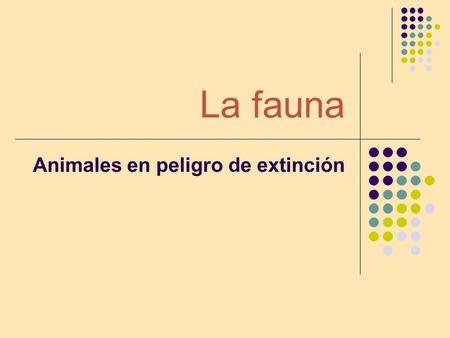 Animales en peligro de extinción